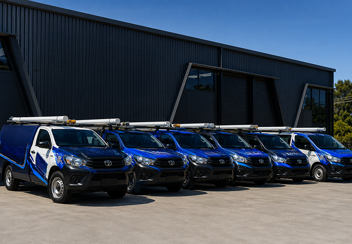 Fleet of Middle Dural Blocked Drains plumbing vans