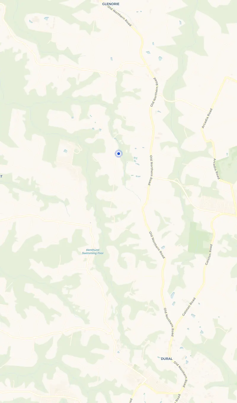 Map of the Middle Dural service area and the surrounding suburbs we cover.